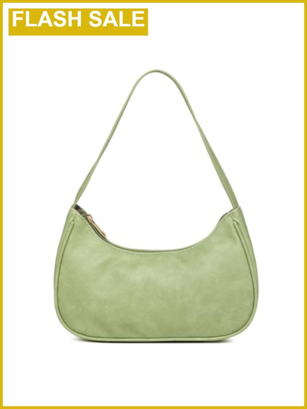 Vegan Leather Hobo Sling Tote Handbag with Zipper Closure Retro Shoulder Purse